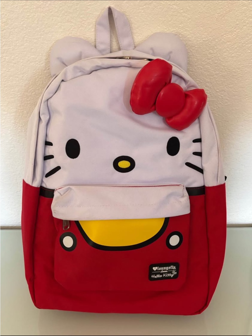 Loungefly x Hello Kitty Campus Backpack White & Red